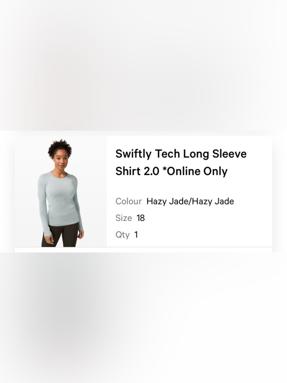 lululemon athletica Swiftly Tech Long Sleeve Top in Hazy Jade
